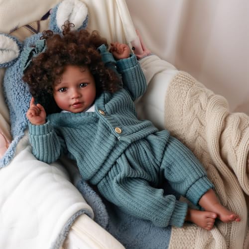 Muñeca Reborn Black Girl 20 Pulgadas BABESIDE miniatura 6