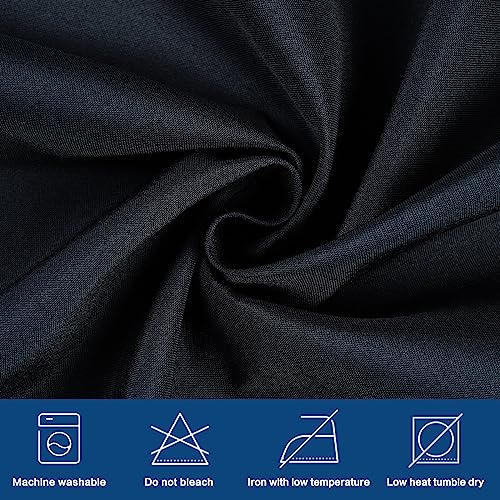 Zdada Black Round Table Cloth, 152cm/60Inch Large Circular Table Cloths - Image 2