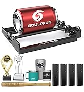 SCULPFUN Laser Rotary Roller, Laser Engraver Y-axis Rotary Module, 360° Laser Rotary Attachment f...