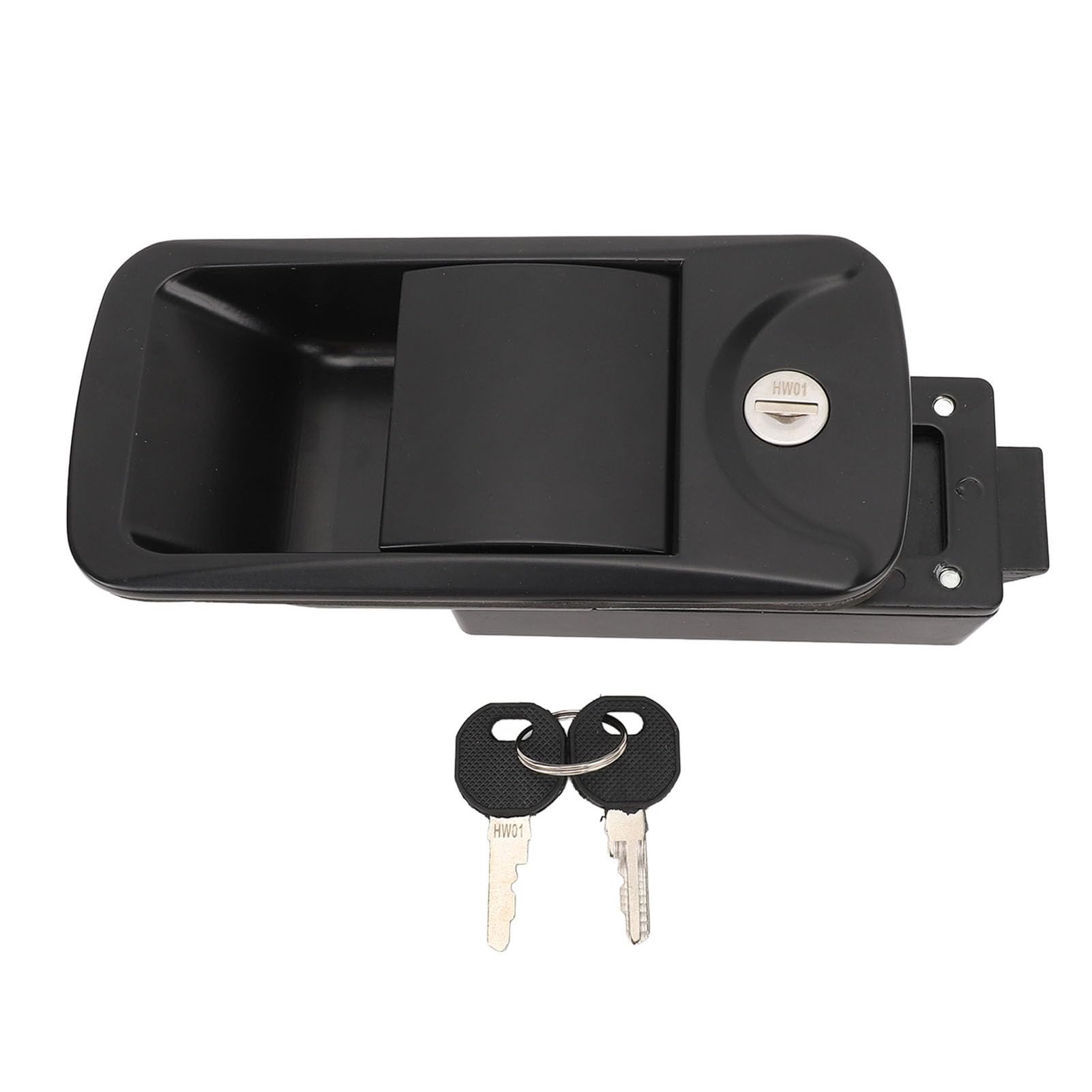 Fabater Cerradura de Puerta para RV, Pestillo de Aleación de Zinc con 2 Llaves, Cerradura de Puerta Lateral de Entrada de Montaje Empotrado con Manija de Elevación, Pestillo de Entrada