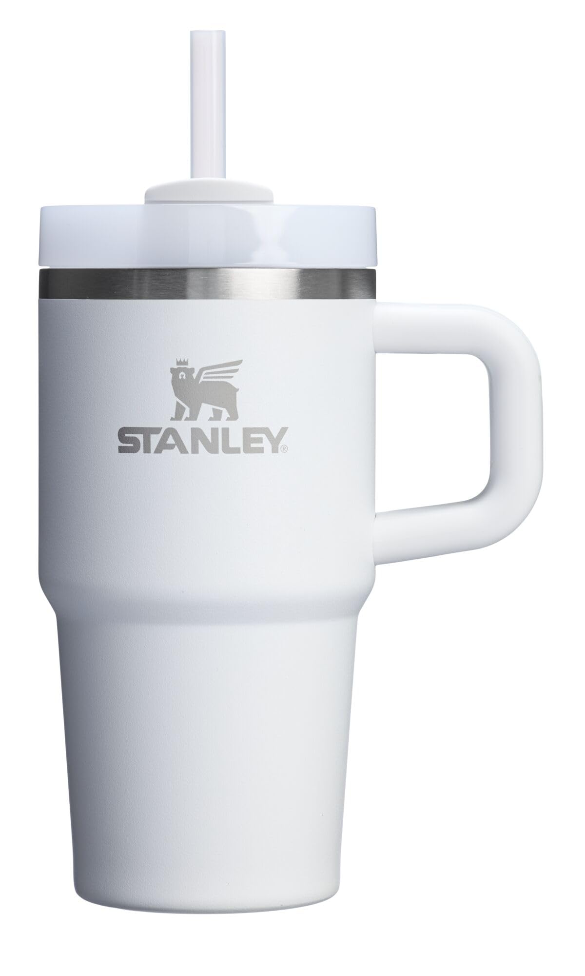 Stanley Quencher H2.0 Tumbler with Handle and Straw 20 oz | Flowstate 3-Position Lid | Cup Holder Compatible for Travel | Insulated Stainless Steel Cup | BPA-Free | Frost