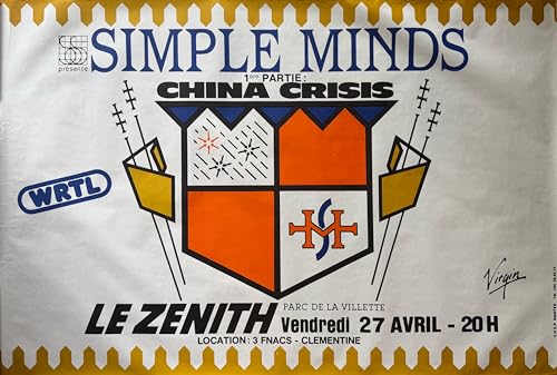 Affiche Simple Minds 80x120cm grand poster vintage pour habillage mur