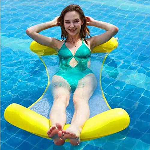 Omigga 2Pcs Water Hammock Inflatable Pool Float 4-In-1 Multi-Purpose Hammock Saddle,Chair,Hammock,Drifter Swimming Pool Hammock For Adults And Kids #TOP5