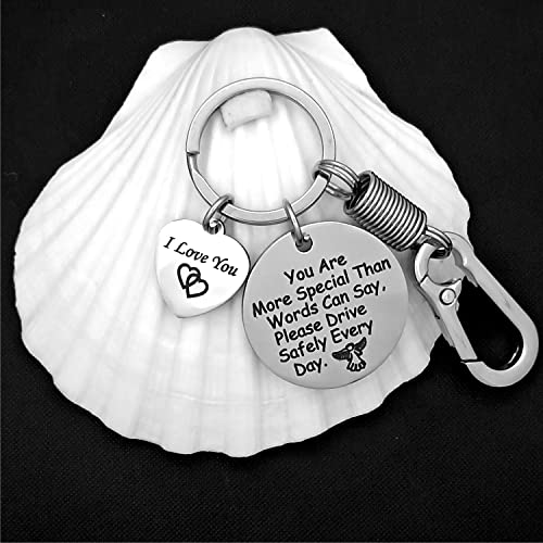 Image of Customize Personalized Laser engraved Drive Safe Keychain Gifts for Husband Dad Boyfriend Valentines Day Father's day Birthday