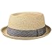 Produktbild Stetson Robstown Toyo Pork Pie Sonnenhut Sommerhut Strohhut für Damen Herren Sommer (XL (60-61 cm) - Natur)