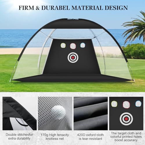 image for totosin Golf Net with Noise Reduction Design,10x7ft Golf Nets for Back
