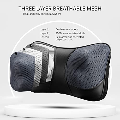 Viktor Jurgen Neck Massage Pillow Shiatsu Deep Kneading Shoulder Massager With Heat-Relaxation Gifts For Women/Men/Dad/Mom (Black Deep) #TOP6