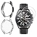 Produktbild Povinmos Hülle Case [2 Stück] & Panzerglas Schutzfolie [2 Stück] für Samsung Galaxy Watch 3(45mm), Schutzhülle Case & Panzerglas Schutzfolie