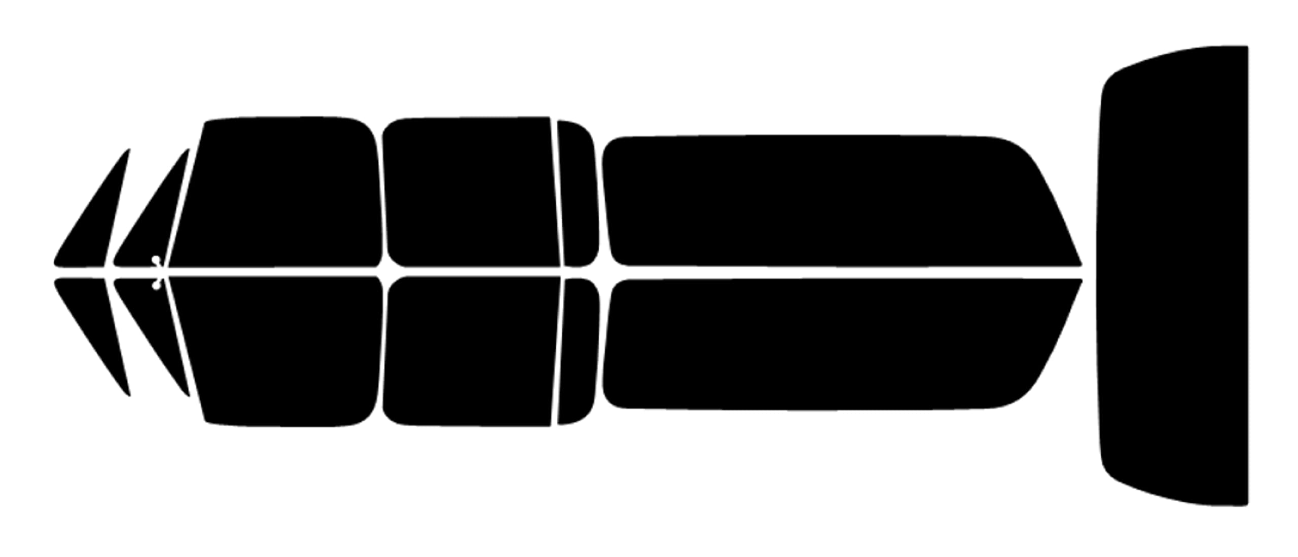 True Line Automotive Precut Window Tint Kit Compatible with Chevrolet Suburban 1973-1991 20% All Side and Back Windows