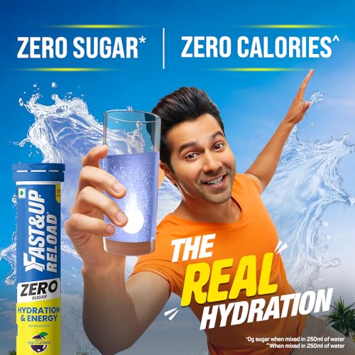 Image of Reload Zero - Zero Sugar Instant Energy & Hydration Drink - Ice Current Flavour - 22 Effervescent Tablets, Pack of 2