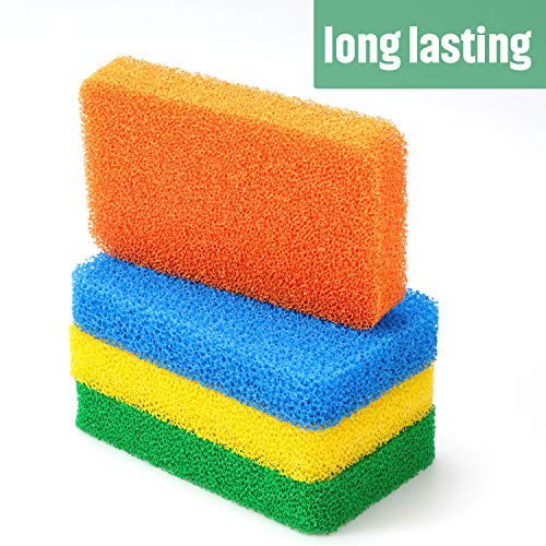 10 Pieces Silicone Scrubber Sponge Silicone Dish Sponge Reusable Kitchen Scrubbing Cleaning Sponge Soft Dish Scrubber For Dishes #TOP6