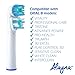 Replacement Brush Heads Compatible with OralB Braun- Best Double Clean, Pack of 4 Electric Toothbrush Replacement Heads- for Oral B Pro, 1000, 8000, 9000, Adults, Kids, Vitality, Dual Plus!