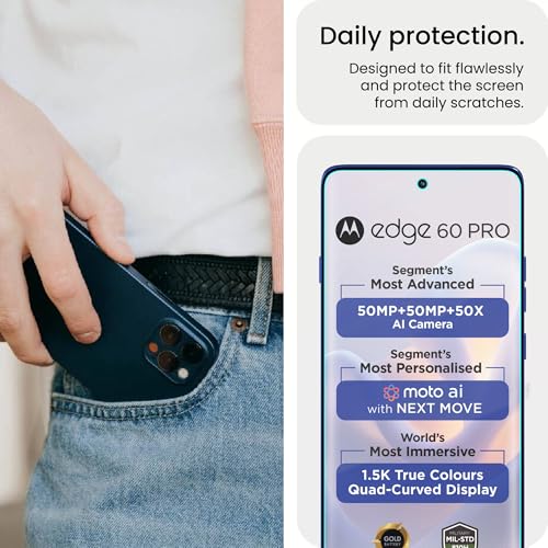 Image of FIRST MART TPU Screen Protector for Motorola Edge 60 Pro - Unbreakable Membrane Protection, Case Friendly Coverage, Bubble-Free, Edge to Edge Coverage [ 1 Pack]