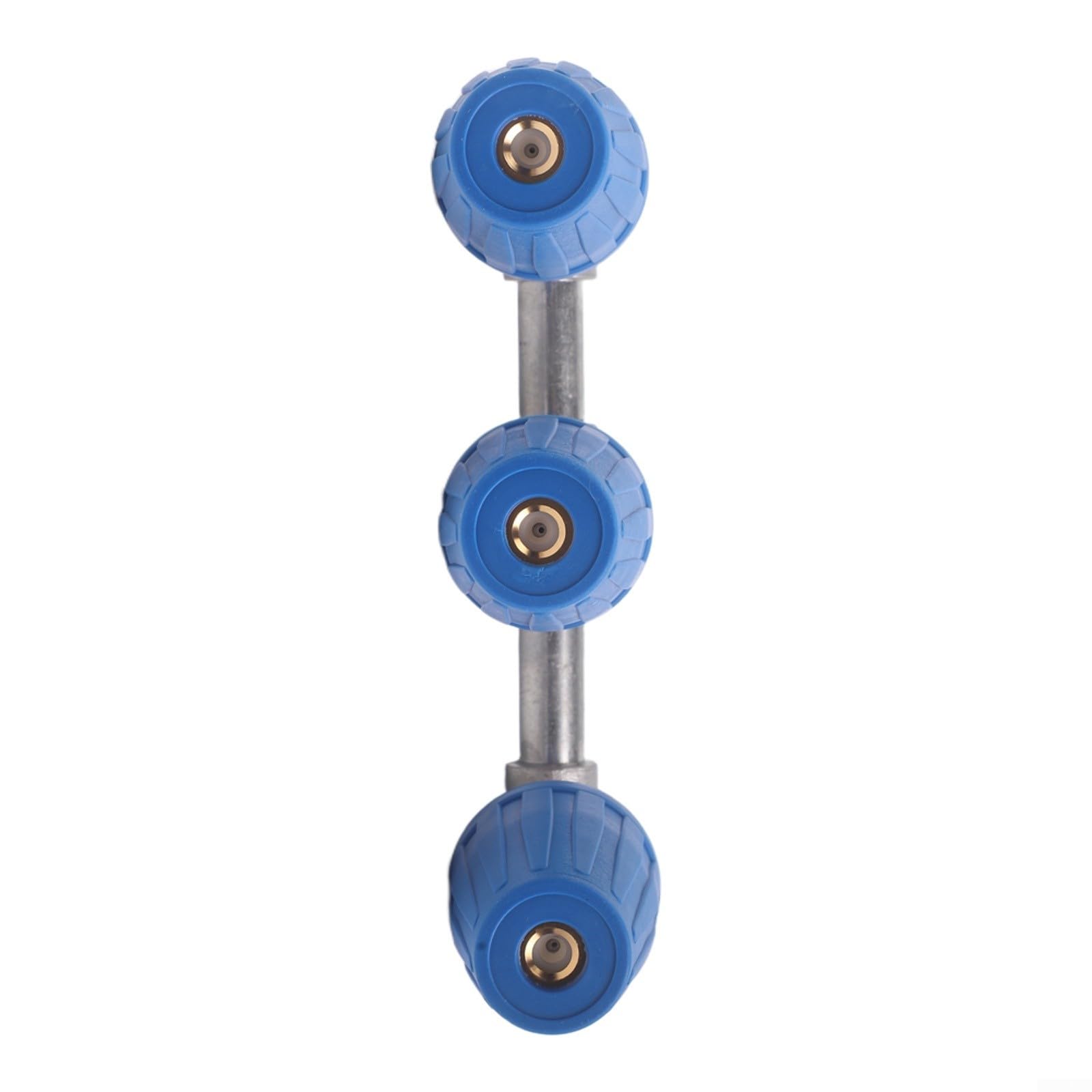 Boquilla de alta presión, Triple Turbo 360 Cabezal de pulverización limpiador giratorio, Lotus Spray Dual Outlet para equipo de lavadora (azul)