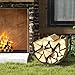 DOEWORKS Indoor Firewood Rack Decorative Wood Holder Fireside Log Rack