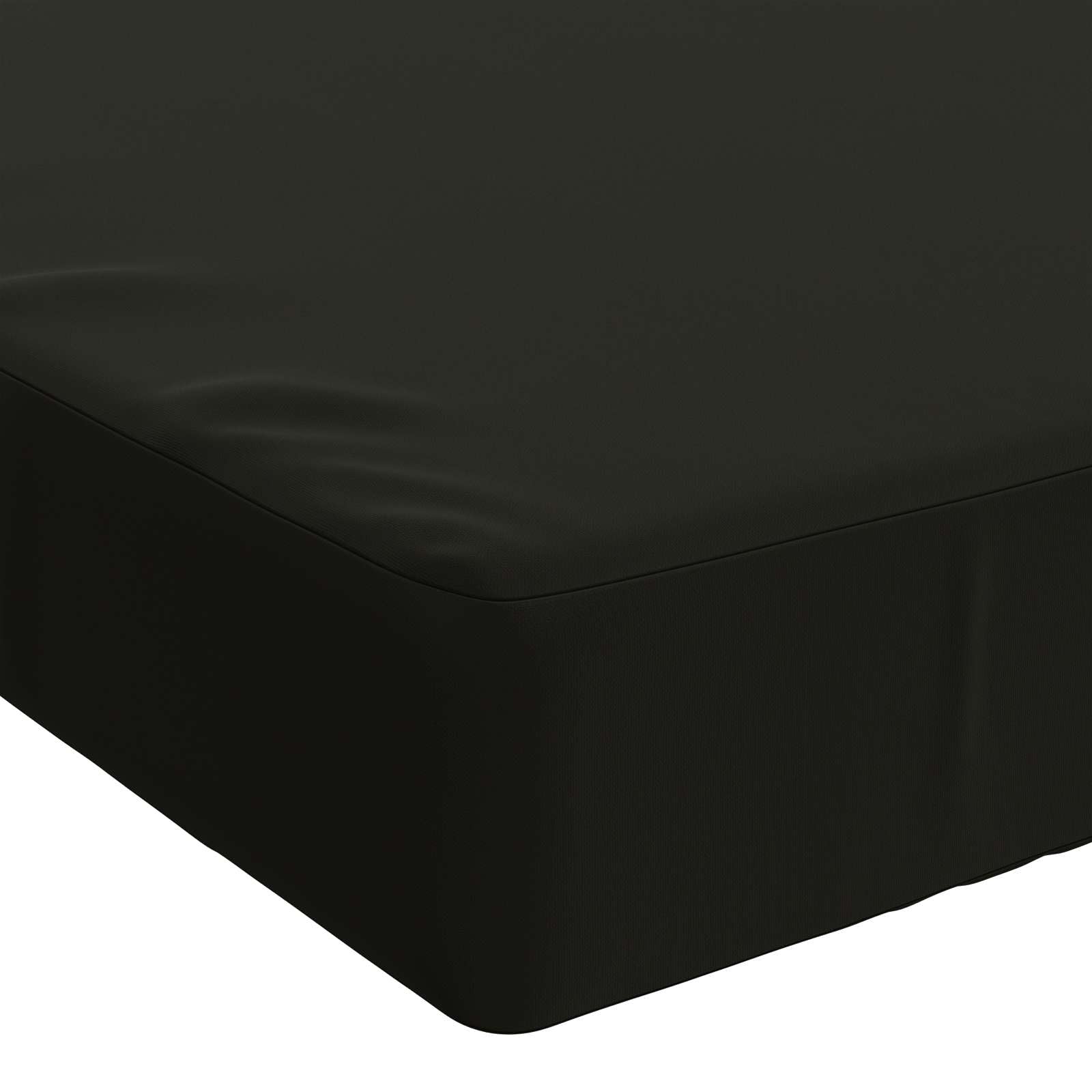 vidaXL Cuscino per panchina SOEST 100% Poliestere Nero 120 x 50 x 8 cm