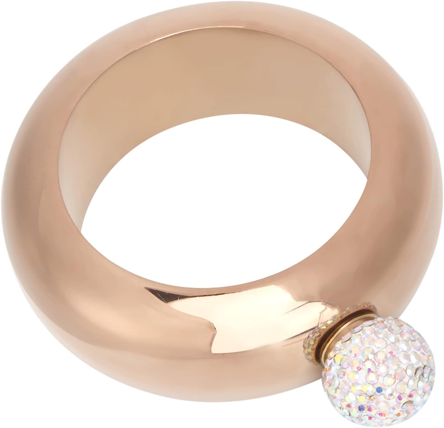 Bracelet Flask, 3.5oz Stainless Steel Portable Hollow Round Hip Flask Wine Jug Bracelet Wrist Hip Flask Funnel Gift for Dance Birthday Party Pub Travel Outdoor Activities