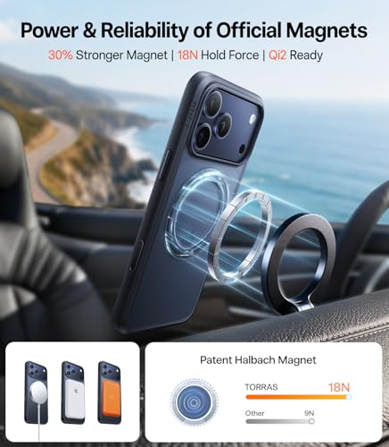 Image of TORRAS Upgrade 360 Magnetic Stand for iPhone 17 PRO Case, Fit for MagSafe