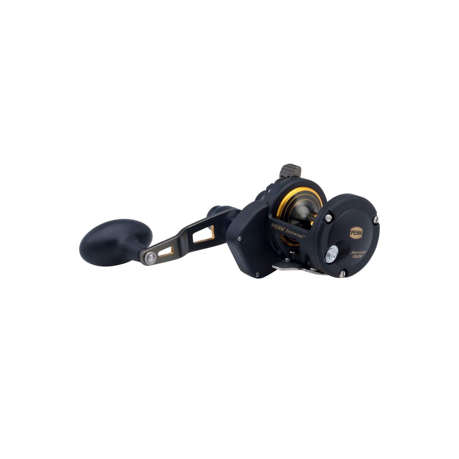 PENN Fathom - Multiplicador de 2 velocidades de Arrastre con Palanca de Arrastre, Cuerpo de Metal Completo, Carrete de Potencia de Agua Salada Fuerte para Jigging, Cebo Vivo y Pesca en Alta mar