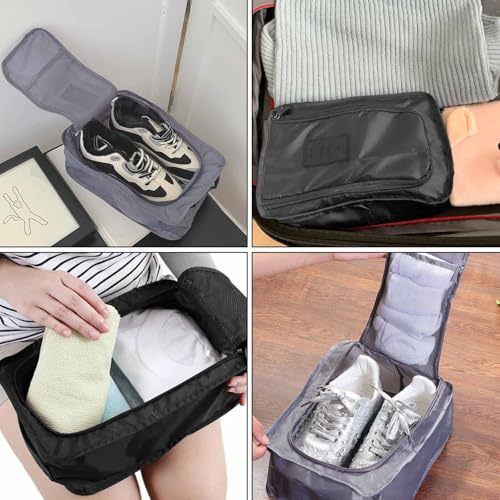 Bolsas Zapatos Viaje Portátil con Cremallera,4 Piezas Bolsas Zapatos Almacenaje con Compartimentos,Maleta Zapatos Viaje para Viajes o Almacenamiento en Casa Ropa y Cosméticos Organizador - imagen 2