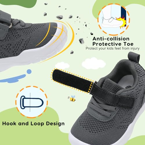 BARERUN Toddler Shoes Boys Girls Barefoot Shoes Kids Breathable Sneakers School Tennis Shoes Slip on Running Shoes Infant Toddler Walking Shoes3