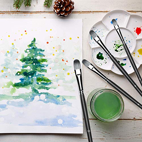 Lenbicki Filbert Acrylic Paint Brushes Set thumb #6