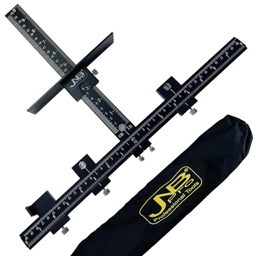 JNB PRO Precision Aluminum Cabinet Hardware Jig Tool - Enhanced Drill Guide for Knobs, Pulls, and Handles Installation - Adjustable, Durable, and User-Friendly Template for Doors & Drawers