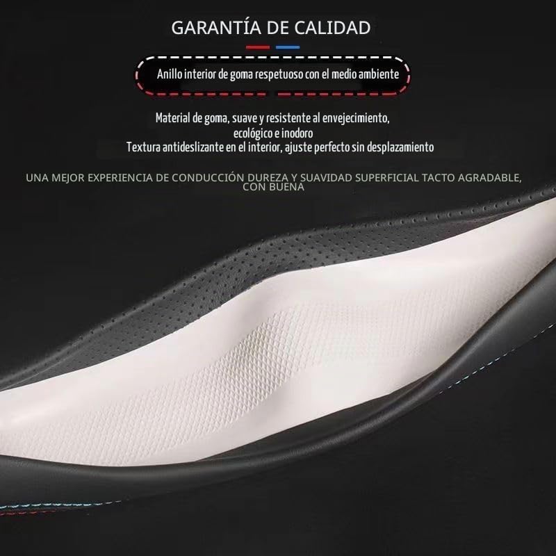 Funda Volante Coche, para Peugeot Rifter 2018-2023 Antideslizante Cubierta de Volante Transpirable Protector de Volante,Accesorios Coches Interior,B