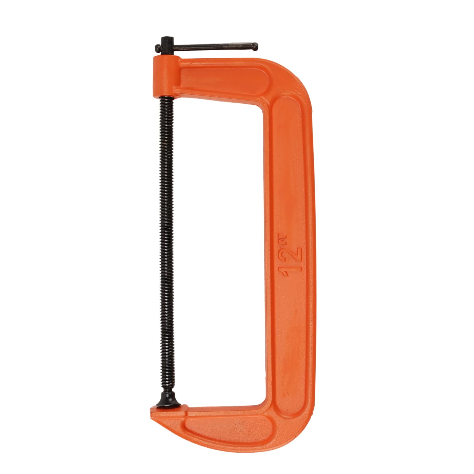LEXININ 12 Inch Large G Clamp, Jaw Opening 310mm Orange C Clamps for Woodworking Welding Building, Malleable Cast Iron