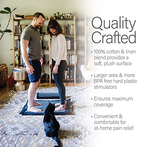 Kanjo Fsa Hsa Eligible Premium Large Acupressure Mat And Pillow Set For Back Pain Relief & Neck Pain Relief, With Memory Foam Pillow, Includes Carry Bag, Black Xl #TOP4