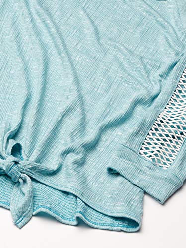 Amy Byer Girls' Lattice Sleeve Tie Front Top3