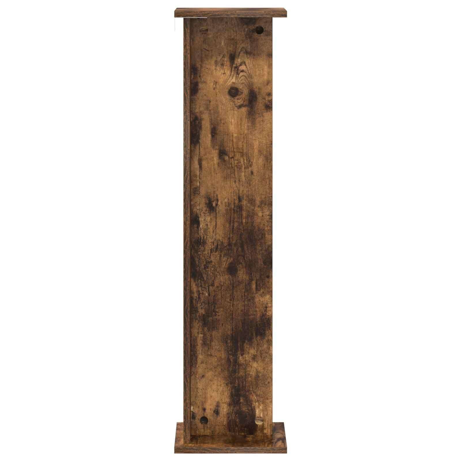 Hothingwell Stojak na rośliny 2 poziomy Dąb wędzony 25 x 25,5 x 100,5 cm