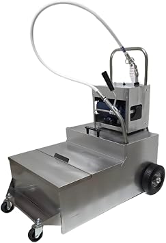 MirOil MOD1550 Cooking Oil Filter Machine - 200 lb Capacity, Electric | Portable Trolley System, Commercial-Grade Electric Motor, Deep Fryer Oil Recycler, Filters 8 Gallons/Min, 200 lb Capacity