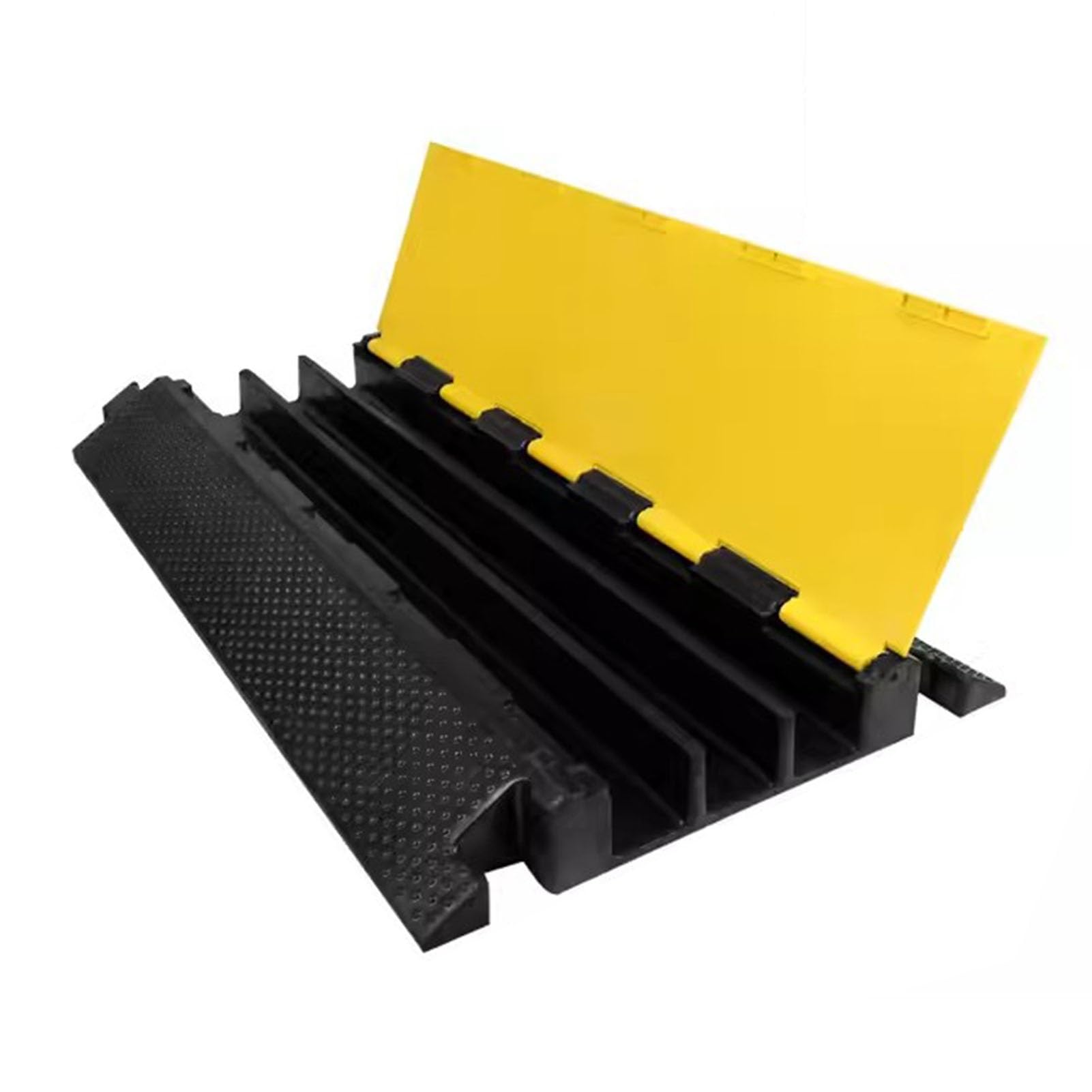 CREWORKS Passacavo A Pavimento In Gomma - 5 Pezzi, 2 Canali, Portata 5T | Giallo Antiscivolo - Foto 12