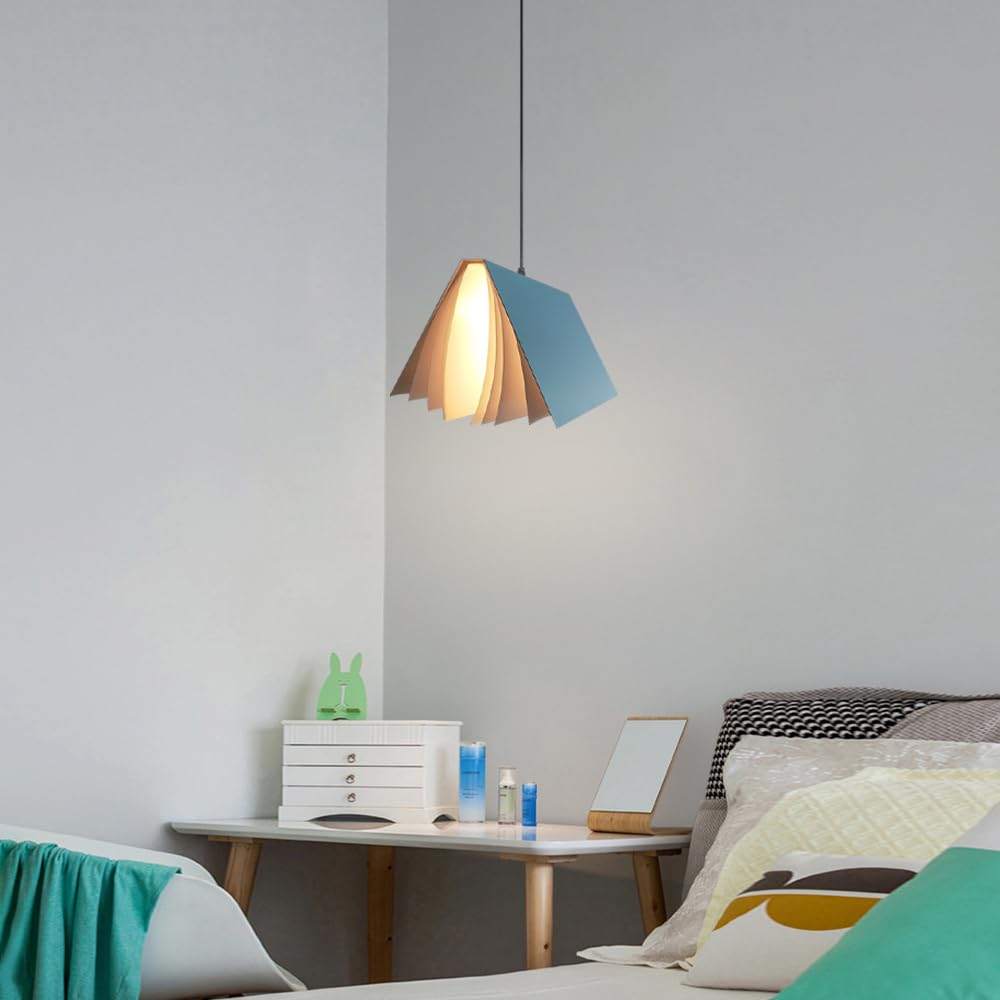 Nowoczesna lampa wisząca w kształcie książki Kreatywna lampa sufitowa G9 do sypialni Szafka nocna Księgarnia Stylowy wiszący żyrandol Unikalna oprawa oświetleniowa Drop Home Decor