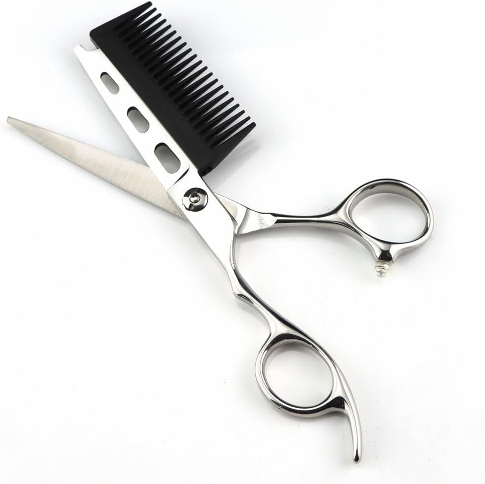 Hair Cutting Scissors 6 Inch Professional JP440c Steel Left Handed 2 In 1 Cut With Comb Haircut Barber Shears Hairdresser