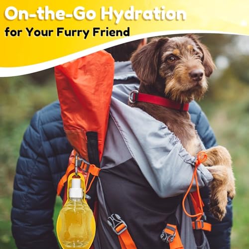 Flexzion Portable Dog Water Bottle Dispenser – 7oz Pet Travel Water Bottle for Dogs On The Go with Buckle & Flippable Water Bowl, Yellow Dog Travel Water Bowl Dispenser & Doggy Water Bottle On The Go Flexzion Portable Dog Water Bottle Dispenser – 7oz Pet Travel Water Bottle for Dogs On The Go with Buckle & Flippable Water Bowl, Yellow Dog Travel Water Bowl Dispenser & Doggy Water Bottle On The Go