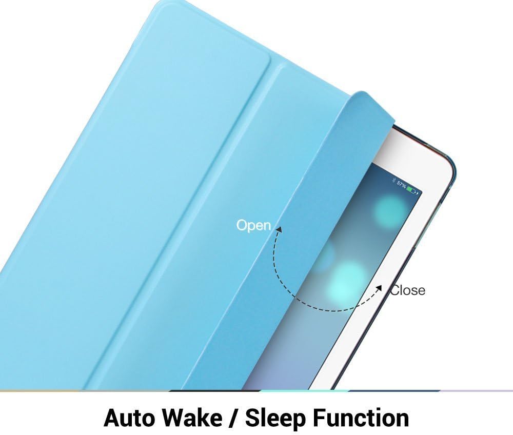 ESR Yippee Trifold Smart Case for iPad Mini, Lightweight Trifold Stand Case with Auto Sleep/Wake, Microfiber Lining, Hard Back Cover for iPad Mini 1/iPad Mini 2/iPad Mini 3 (Sky Blue)