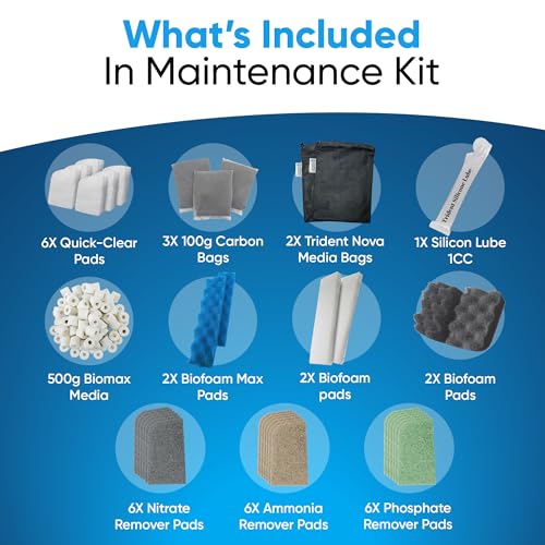 Image of 36 Pcs 406 /407 Filter Media Canister Filter Maintenance & Replacement Filter Media Kit, Quick Clear, Carbon Bags (300g), Biomax (500g), Bio Foam, Phosphate-Ammonia-Nitrite Remover, Including Mesh Bags