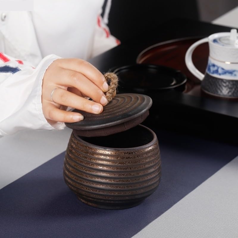 Skrytka słoik pojemnik na kamionkę herbata caddy ceramiczne przechowywanie słoik uszczelniony słoik herbata herbata pojemnik na pokarm w magazynie herbatę