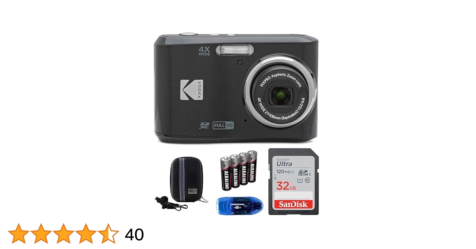 Amazon.com : KODAK Pixpro FZ45 Digital Camera Bundle