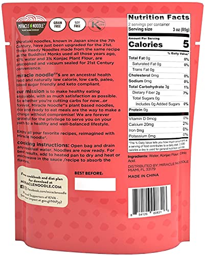 Miracle Noodle Variety Pack (Angel Hair, Fettuccine & Rice) - Ready To Eat Shirataki Noodles, Shirataki Rice, Keto Friendly, Gluten Free, Low Carb, Low Calorie, Soy Free - 2 Bags Of Each thumb #7