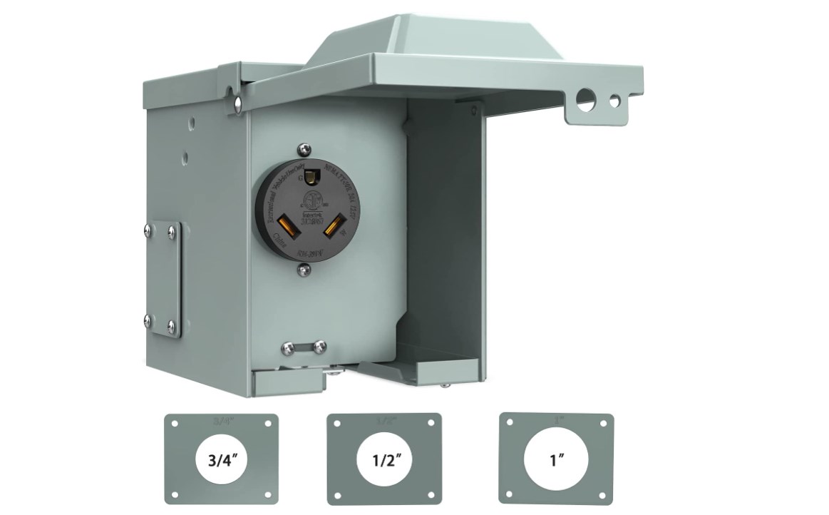 Image of Nilight 30AMP RV Power Outlet Box 125V ETL Listed NEMA TT-30R Receptacle