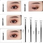 Eye Makeup Brush Set, 4 Pcs Professional Blending Eyeshadow Makeup Brushes for Concealer Eyebrows Eyeliner, Soft Hairs & Wood Handle - Image 5