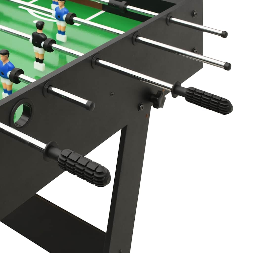 vidaXL Futbolín Plegable Juegos Interior Simulación Deportes Diversión Casa Hogar Pub Local Sala Juegos Entretenimiento Robusto Negro 121x61x80cm