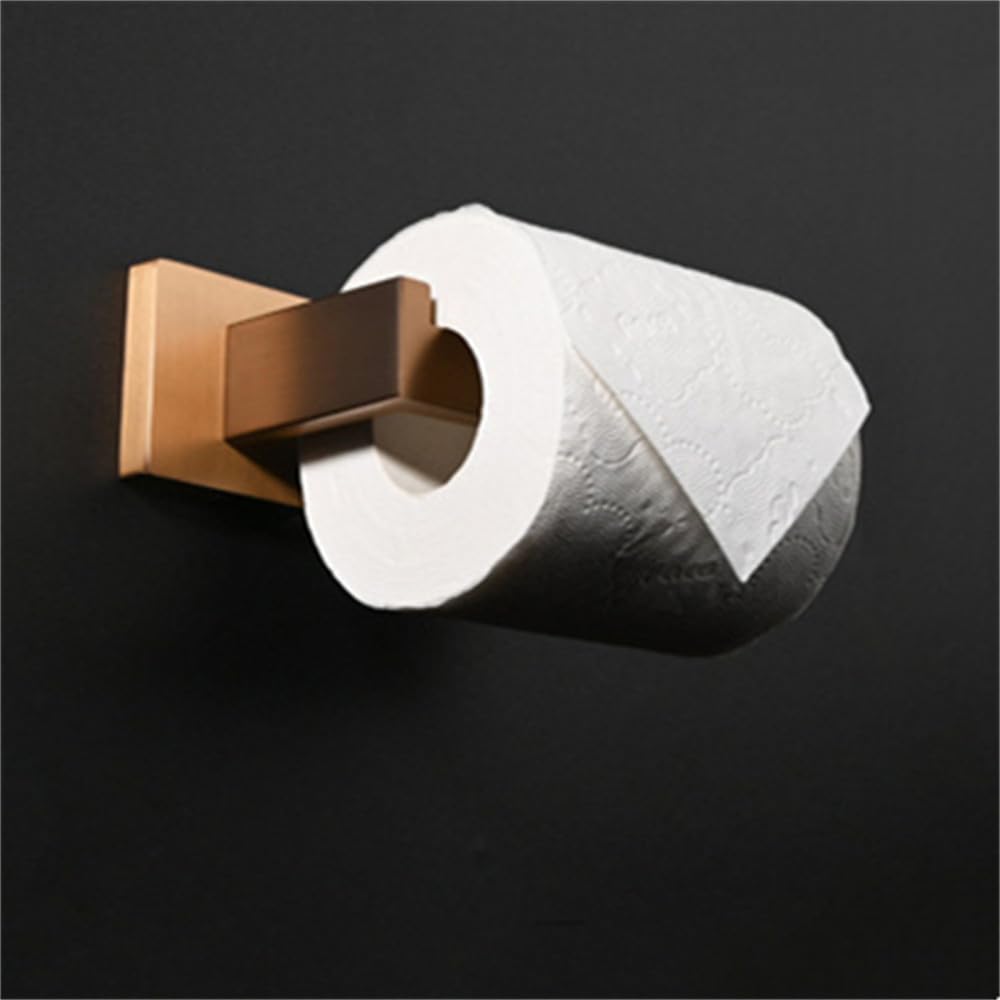 ISCBAFYX Toallero de Acero Inoxidable de Oro Rosa Cepillado para baño toallero toallero Anillo de Toalla Gancho para Albornoz Soporte de Papel higiénico Accesorio con Anillo de Toalla de Tornillo