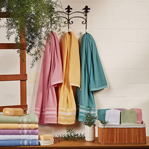 Toalha de Rosto Pinta e Borda Aquarela Rosa