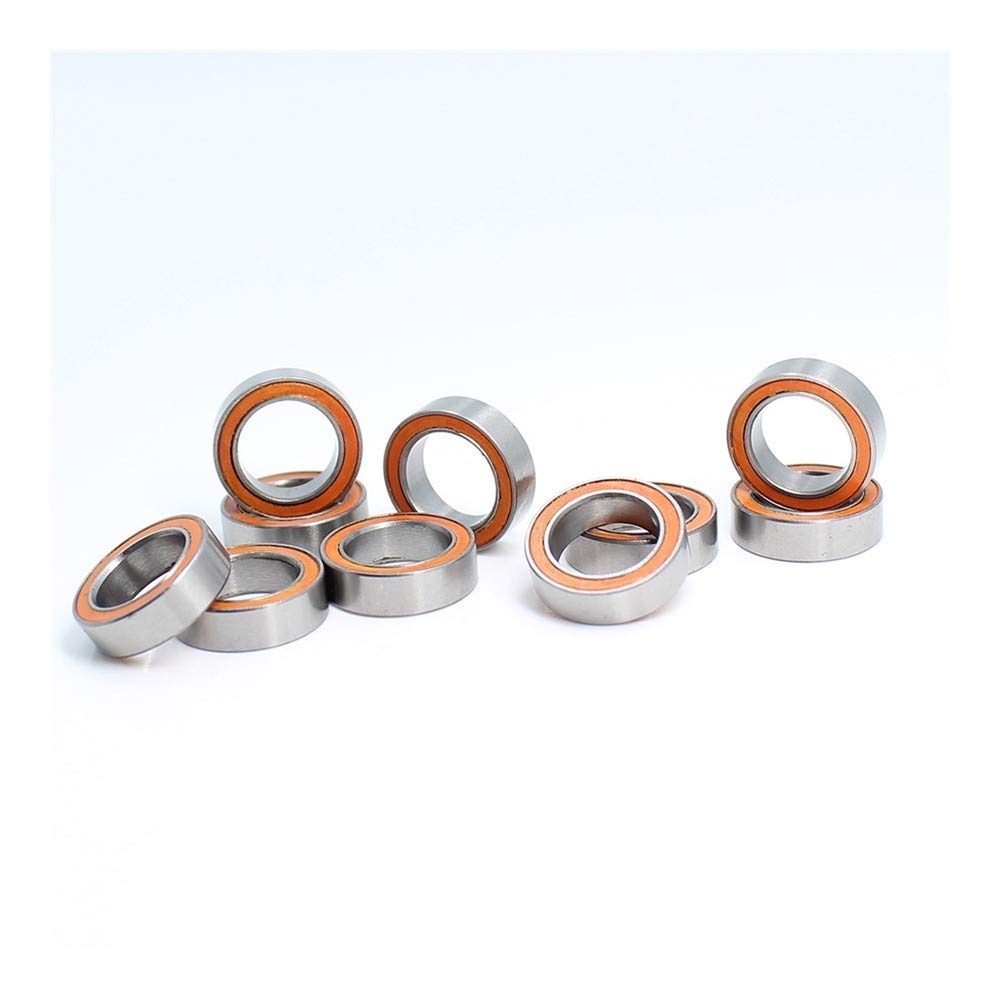 HYUJNAFZR MR128RS Bearing Compatible with Hobby Electric RC Car Truck 10PCS 8x12x3.5 mm ABEC-3 MR128 RS 2RS Ball Bearings MR128-2RS Orange Sealed