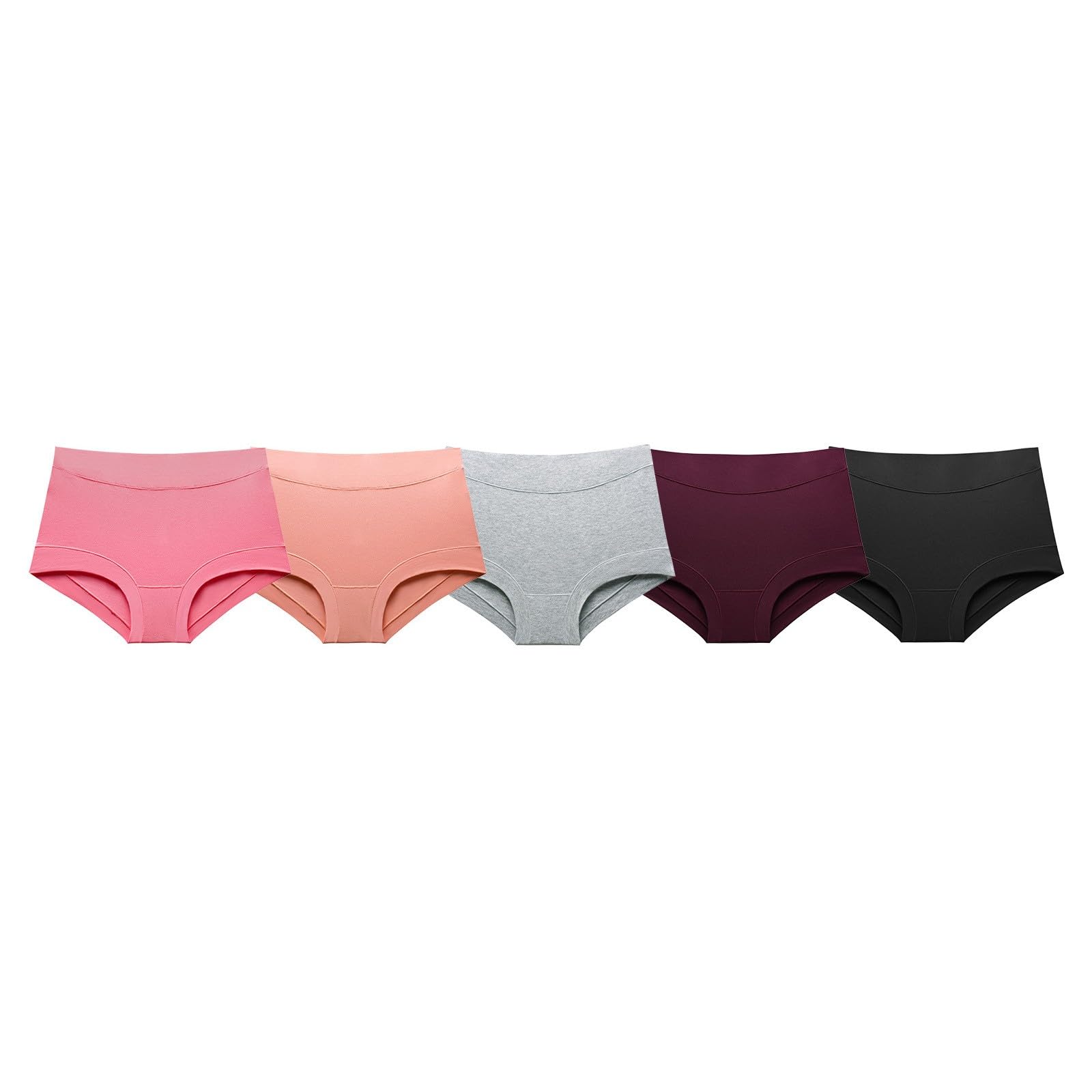 Genérico Bragas Reductoras Mujer Altas Pack de 5 Braguitas Mujer Talla Grande Push Up Panties Calzones Transpirables Comodos Suave
