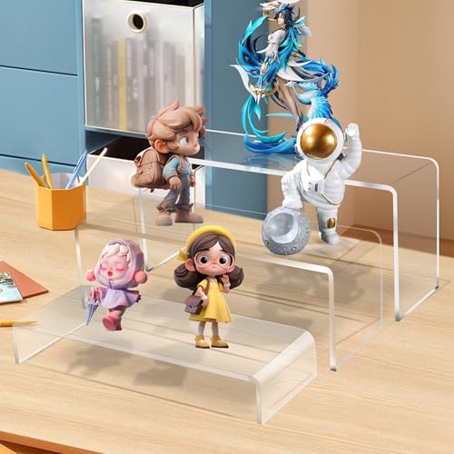 6-Piece Large Acrylic Risers for Cupcake Stand and Collectibles
